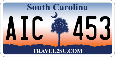 SC license plate AIC453