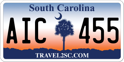 SC license plate AIC455