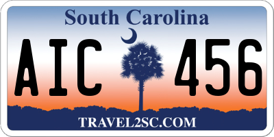 SC license plate AIC456