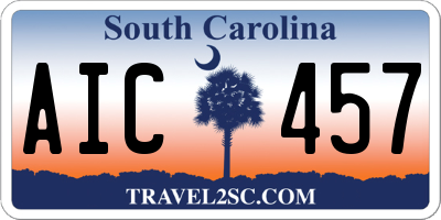SC license plate AIC457