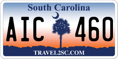 SC license plate AIC460