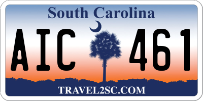 SC license plate AIC461