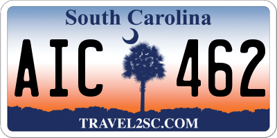 SC license plate AIC462