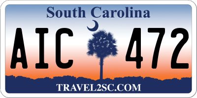 SC license plate AIC472