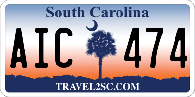 SC license plate AIC474