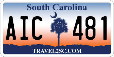 SC license plate AIC481