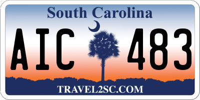SC license plate AIC483