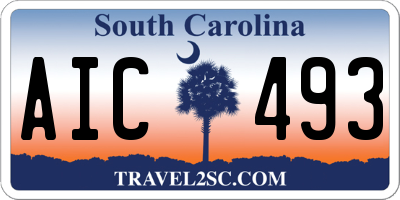 SC license plate AIC493