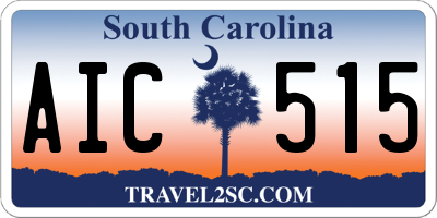 SC license plate AIC515
