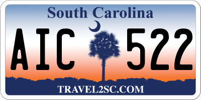 SC license plate AIC522