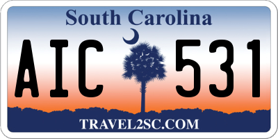 SC license plate AIC531
