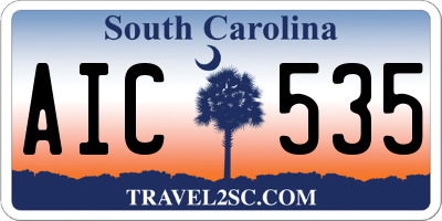 SC license plate AIC535