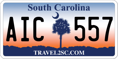 SC license plate AIC557