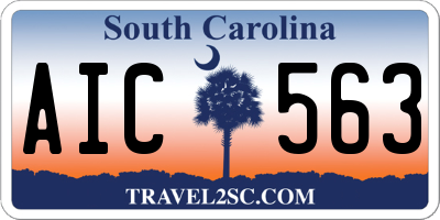 SC license plate AIC563