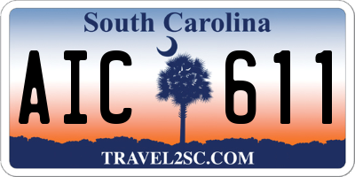 SC license plate AIC611