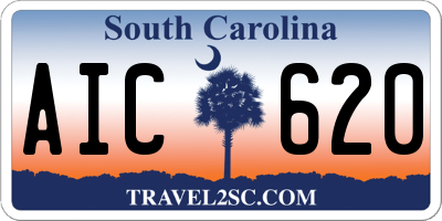 SC license plate AIC620