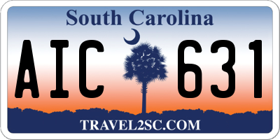 SC license plate AIC631