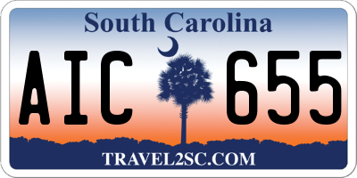 SC license plate AIC655