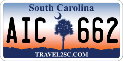 SC license plate AIC662