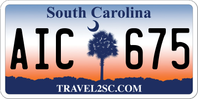 SC license plate AIC675