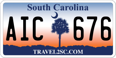 SC license plate AIC676