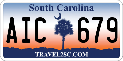 SC license plate AIC679