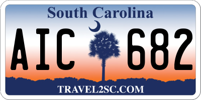 SC license plate AIC682