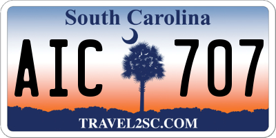SC license plate AIC707