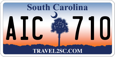 SC license plate AIC710