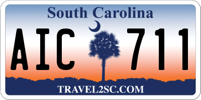 SC license plate AIC711
