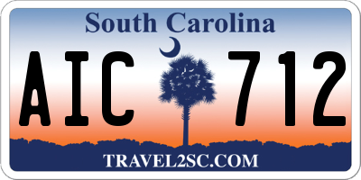 SC license plate AIC712