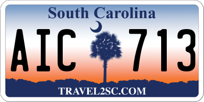 SC license plate AIC713