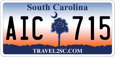 SC license plate AIC715
