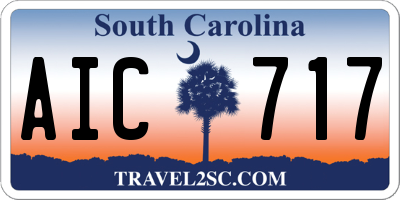 SC license plate AIC717