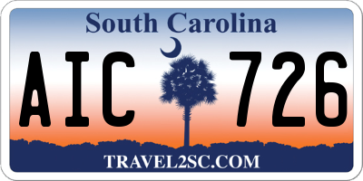 SC license plate AIC726