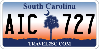 SC license plate AIC727
