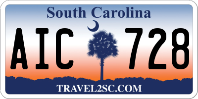 SC license plate AIC728