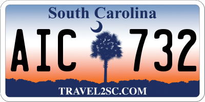 SC license plate AIC732