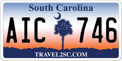 SC license plate AIC746