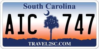 SC license plate AIC747