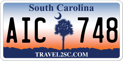 SC license plate AIC748