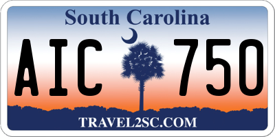 SC license plate AIC750