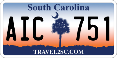 SC license plate AIC751