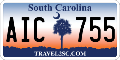 SC license plate AIC755