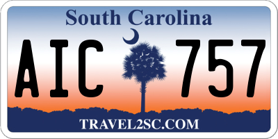 SC license plate AIC757