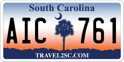 SC license plate AIC761