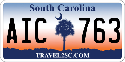 SC license plate AIC763