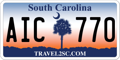 SC license plate AIC770