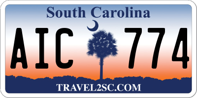 SC license plate AIC774