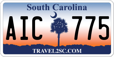 SC license plate AIC775